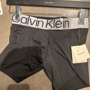 Calvin Klein Microfiber box brief micro fiber new streched  - black large logo